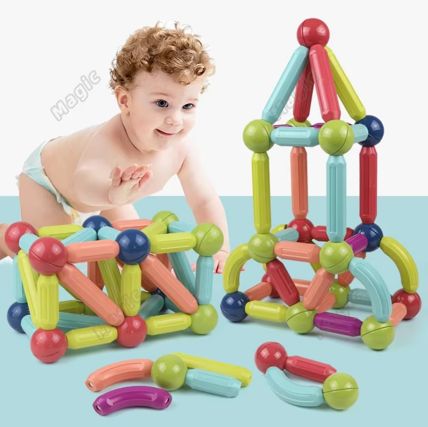 3D Montessori Educational Magnetic Blocks