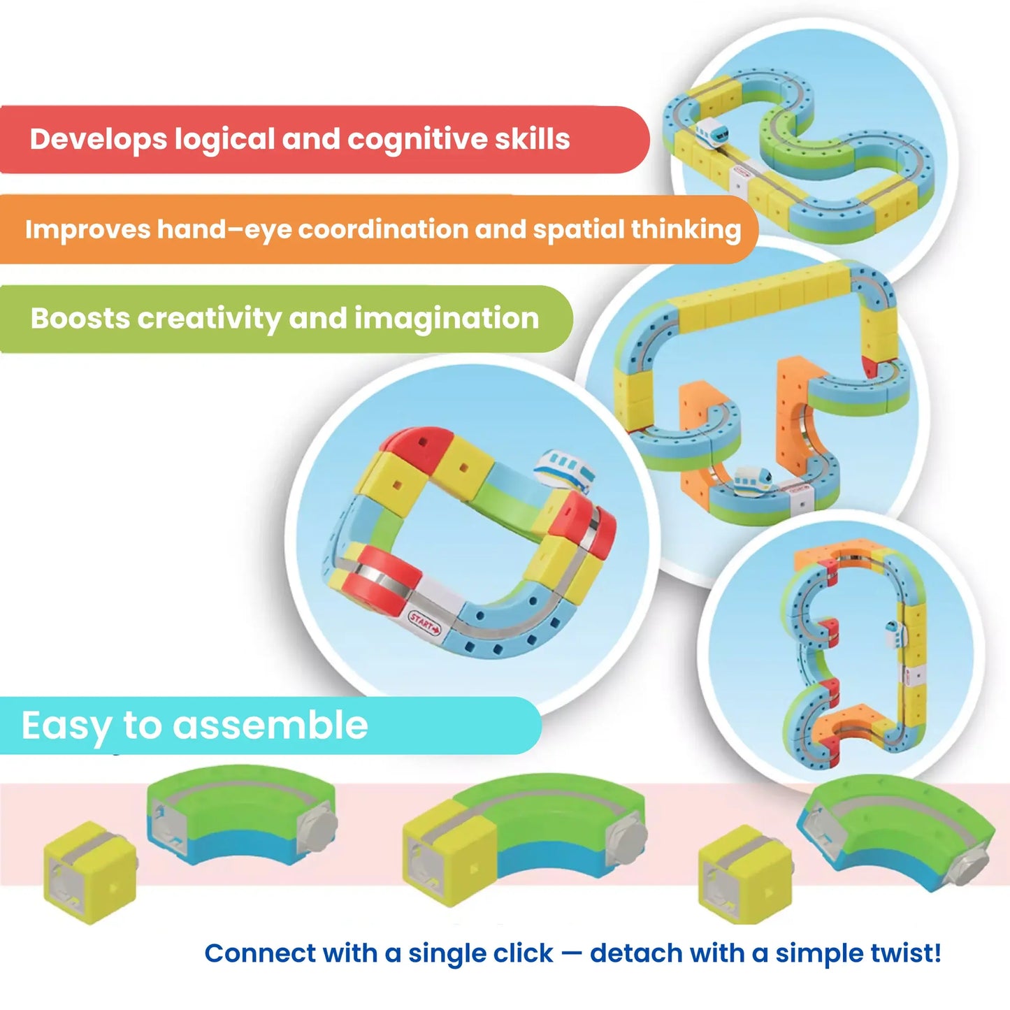 BaliRails™ Magnetic Train Set